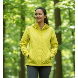The North Face Lemon Yellow women Hyvent waterproof lightweight packable XS